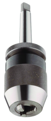 1/32 - 1/2'' Capacity - 2 MT Shank - Keyless Drill Chuck with Integral Shank - Exact Tool & Supply