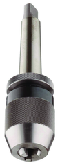 1/32 - 1/2'' Capacity - 3 MT Shank - Keyless Drill Chuck with Integral Shank - Exact Tool & Supply