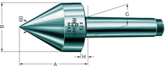 5MT HD 60° Pipe Nose - Live Center - Exact Tool & Supply