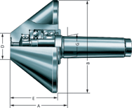 2MT HD 60° Bull Nose - Live Center - Exact Tool & Supply