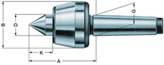 3MT Revolving Tailstock Standard - Live Center - Exact Tool & Supply