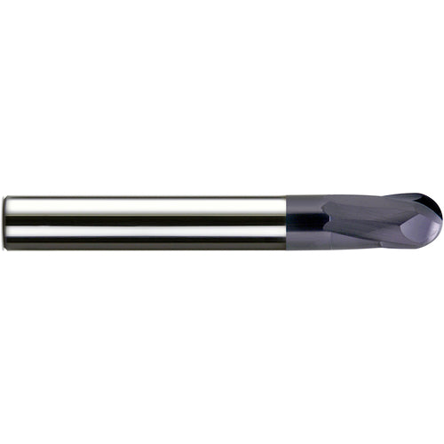 5/16″ Dia. × 5/16″ Shank × 5/8″ DOC × 3 OAL, Carbide nACo, 2 Flute, Ballnose End Mill - Exact Tool & Supply