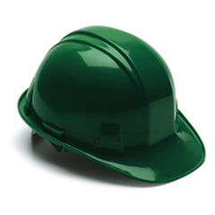 4 Point Ratchet Hard Hat, Green - Exact Tool & Supply