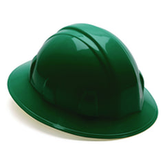 Hard Hat - Green Full Brim 4 Point Ratchet Style - Exact Tool & Supply