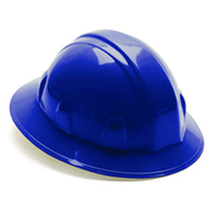 Hard Hat - Blue Full Brim 4 Point Ratchet Style - Exact Tool & Supply