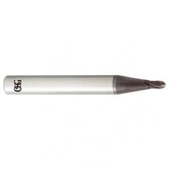 1.2mm Dia. - 50mm OAL - Carbide - Ball End HP End Mill-2 FL - Exact Tool & Supply