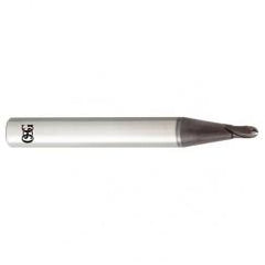 1.2mm Dia. - 50mm OAL - Carbide - Ball End HP End Mill-2 FL - Exact Tool & Supply