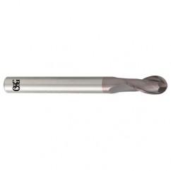 1.4mm Dia. - 50mm OAL - Carbide - Ball End HP End Mill-2 FL - Exact Tool & Supply
