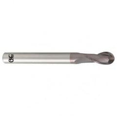 1.5mm Dia. - 50mm OAL - Carbide - Ball End HP End Mill-2 FL - Exact Tool & Supply