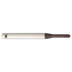 1.8mm Dia. - 60mm OAL - Carbide - Ball End HP End Mill-2 FL - Exact Tool & Supply