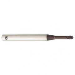 1 Dia. x 4 Overall Length 2-Flute .060 C/R Solid Carbide SE End Mill-Round Shank-Center Cutting-TiALN - Exact Tool & Supply
