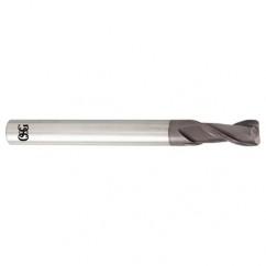 6mm Dia. x 80mm Overall Length 2-Flute 2mm C/R Solid Carbide SE End Mill-Round Shank-Center Cutting-TiALN - Exact Tool & Supply
