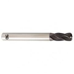5/8 Dia. x 3-1/2 Overall Length 4-Flute .090 C/R Solid Carbide SE End Mill-Round Shank-Center Cutting-TiALN - Exact Tool & Supply