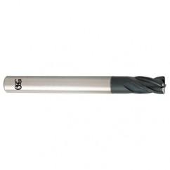 12mm Dia. x 110mm Overall Length 4-Flute 2mm C/R Solid Carbide SE End Mill-Round Shank-Center Cutting-TiALN - Exact Tool & Supply