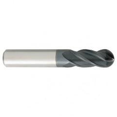 9/64" Dia. - 2" OAL - Carbide - Ball End HP End Mill-4 FL - Exact Tool & Supply
