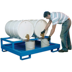 Horizontal Retention Basin 1200lb - Blue - Exact Tool & Supply