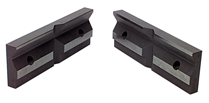 1-Pair Matching V-Groove Jaw Plates; For: 4/5" Speed Vise - Exact Tool & Supply