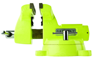 1560, High-Visibility Safety Vise, 6" Jaw Width, 5-3/4" Jaw Opening - Exact Tool & Supply