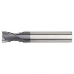 1/2x1/2x1x3 2FL Square Carbide End Mill-Round Shank-TiAlN - Exact Tool & Supply