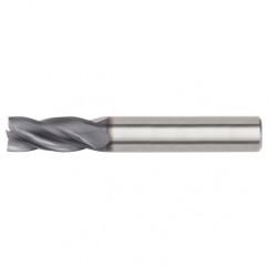 1/2x1/2x3x6 4FL Square Carbide End Mill-Round Shank-TIALN - Exact Tool & Supply