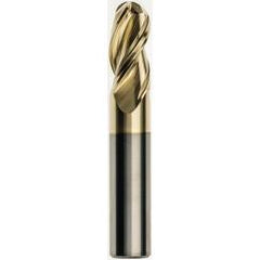20 x 20 x 40 x 104mm Ball Nose 3 Flute Carbide M223 Streaker End Mill-ZrN - Exact Tool & Supply