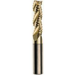 10 x 10 x 30 x 75mm 0.5mm Radius 3 Flute Carbide M233 Streaker Roughing End Mill-ZrN - Exact Tool & Supply