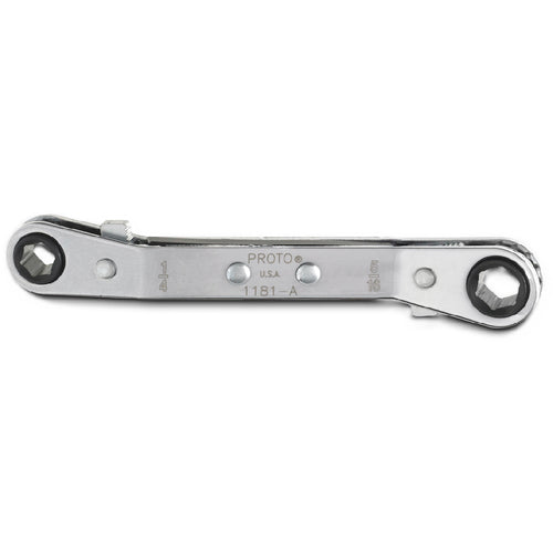 ‎Proto Offset Double Box Reversible Ratcheting Wrench 1/4″ × 5/16″ - 6 Point - Exact Tool & Supply