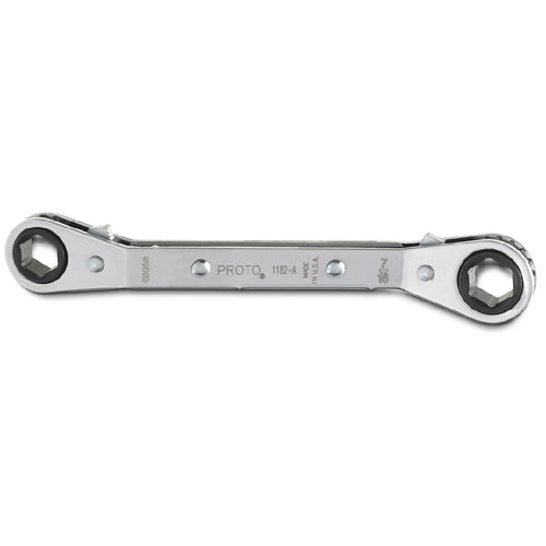 ‎Proto Offset Double Box Reversible Ratcheting Wrench 3/8″ × 7/16″ - 6 Point - Exact Tool & Supply