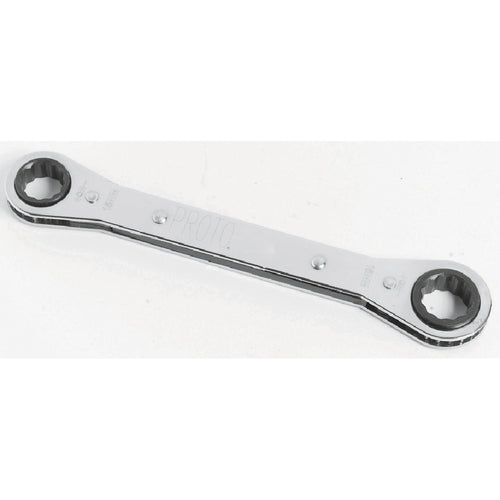 ‎Proto Offset Double Box Reversible Ratcheting Wrench 9 × 10 mm - 6 Point - Exact Tool & Supply