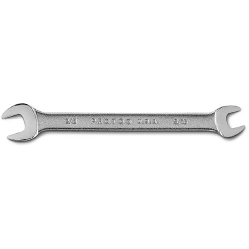 Proto Satin Open-End Wrench - 3/8″ × 5/16″ - Exact Tool & Supply