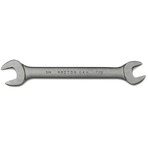 Proto Black Oxide Open-End Wrench - 11/16″ × 3/4″ - Exact Tool & Supply