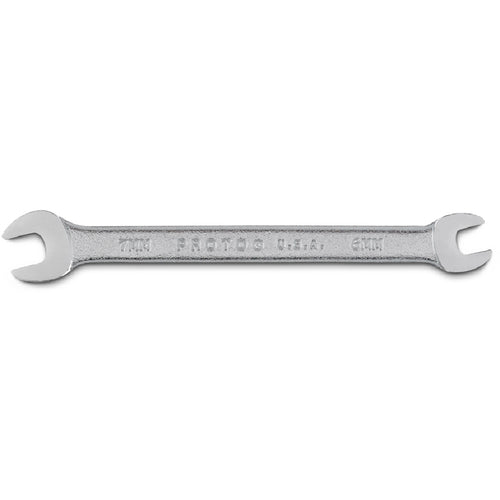 Proto Satin Open-End Wrench - 6 mm × 7 mm - Exact Tool & Supply