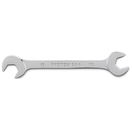 Proto Full Polish Angle Open-End Wrench - 1/2″ - Exact Tool & Supply