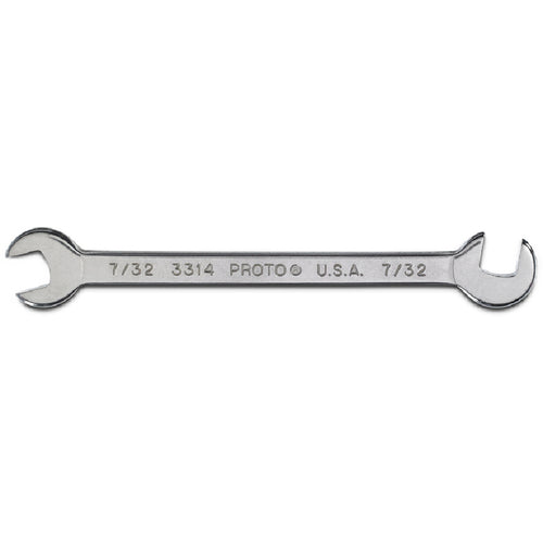 Proto Short Satin Angle Open-End Wrench - 7/32″ - Exact Tool & Supply