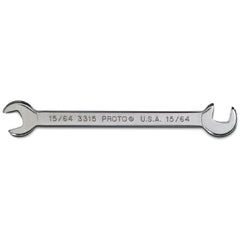 Proto Short Satin Angle Open-End Wrench - 15/64″ - Exact Tool & Supply