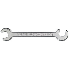 Proto Short Satin Angle Open-End Wrench - 11/32″ - Exact Tool & Supply