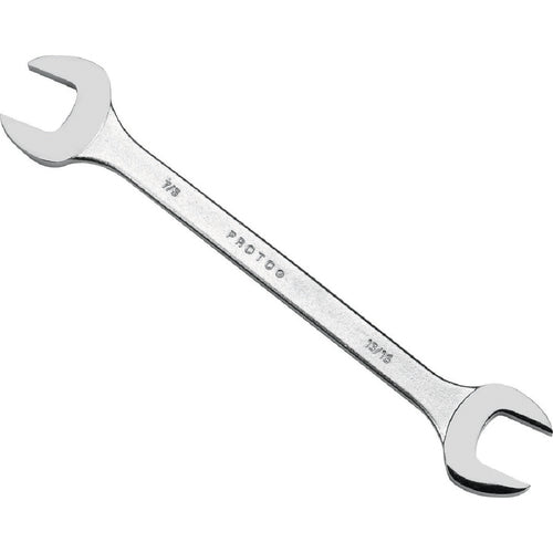 Proto Extra Thin Satin Open-End Wrench - 9/16″ × 5/8″ - Exact Tool & Supply