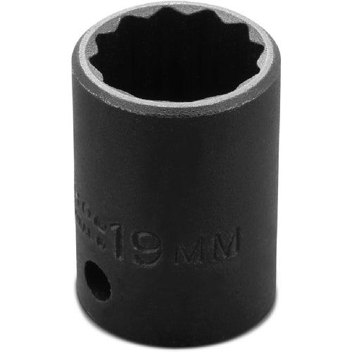 ‎Proto 1/2″ Drive Thin Wall Impact Socket 19 mm - 12 Point - Exact Tool & Supply
