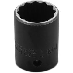 ‎Proto 1/2″ Drive Thin Wall Impact Socket 21 mm - 12 Point - Exact Tool & Supply