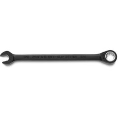 Proto Black Chrome Combination Non-Reversible Ratcheting Wrench 5/16″ - Spline - Exact Tool & Supply