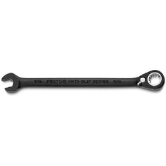 Proto Black Chrome Combination Reversible Ratcheting Wrench 5/16″ - Spline - Exact Tool & Supply
