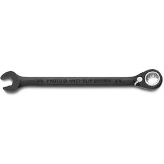 Proto Black Chrome Combination Reversible Ratcheting Wrench 3/8″ - Spline - Exact Tool & Supply
