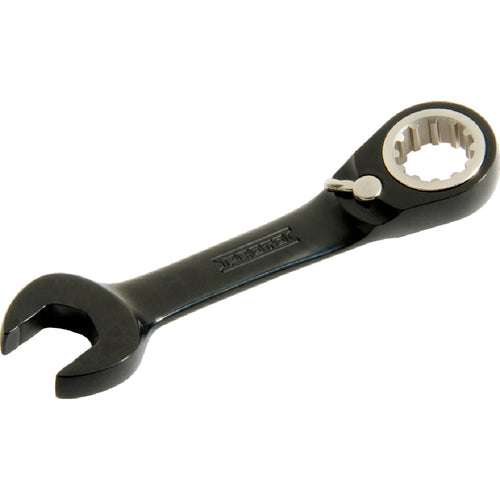 Proto Black Chrome Combination Stubby Reversible Ratcheting Wrench 7/16″ - Spline - Exact Tool & Supply