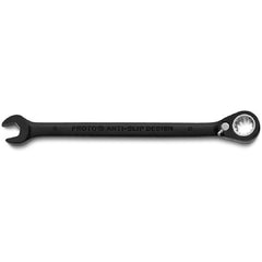 Proto Black Chrome Combination Reversible Ratcheting Wrench 8 mm - Spline - Exact Tool & Supply