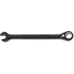Proto Black Chrome Combination Reversible Ratcheting Wrench 10 mm - Spline - Exact Tool & Supply