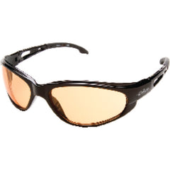 Amber Lens- Fog/Scratch Resistant- Flex Nylon Black Frame - Exact Tool & Supply