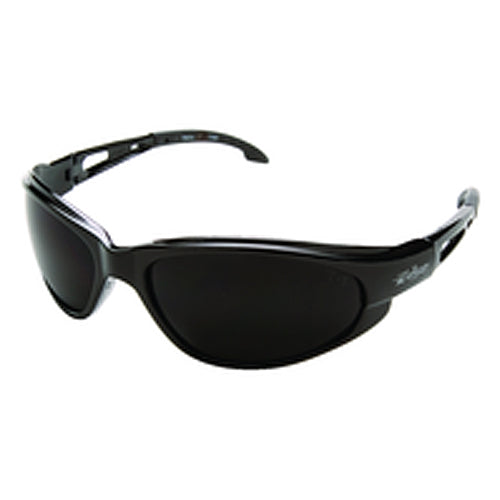 Smoke Lens - Fog & Scratch Resistant - Flex Nylon Black Frame - Exact Tool & Supply