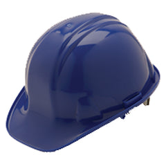 4 Point Ratchet Hard Hat, Blue - Exact Tool & Supply