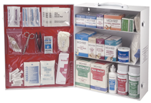 First Aid Kit - 3-Shelf Industrial Cabinet - Exact Tool & Supply
