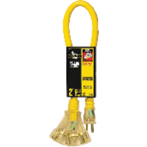 Extension Cord - 2' Extra HD 3-Outlet (Powerlite) - Exact Tool & Supply